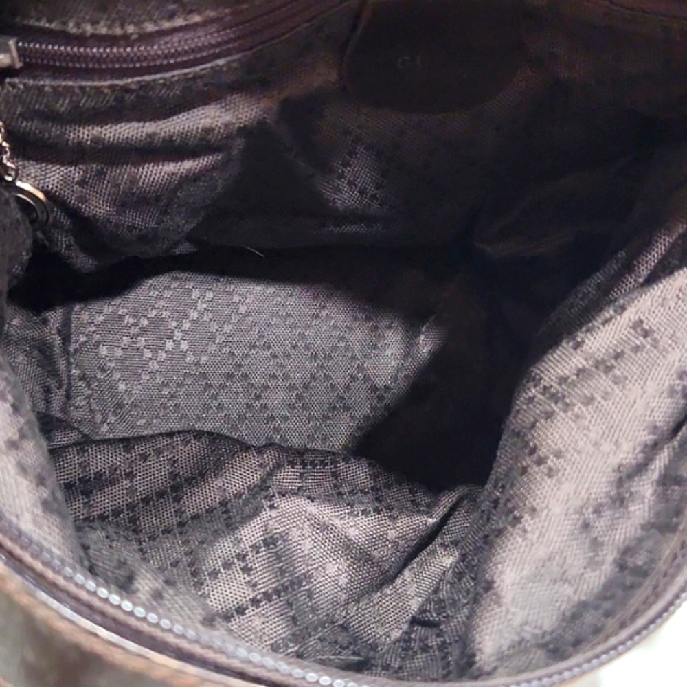 Gucci Tom Ford Made in Italy Dark Brown Nylon Bamboo Shoulder Bag Purse EUC! - Picture 8 of 15